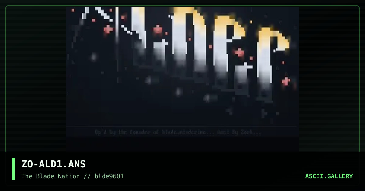 alderAAn!, by zork, 1996