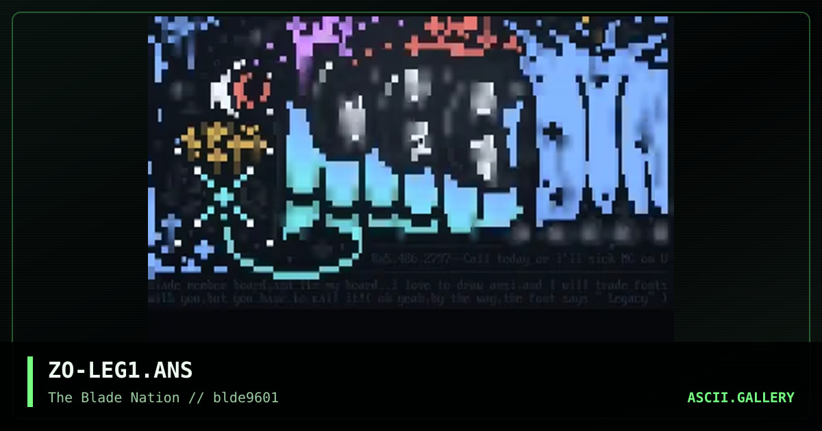 the legacy fontage, by zork, 1996