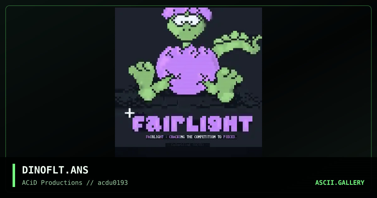 DINOFLT.ANS, by colorblind 802, 1993