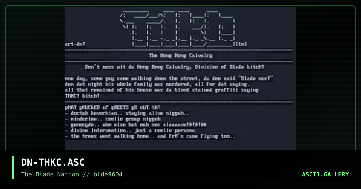 th3 h0ng k0ng c4v4l13rz!, by dragon, 1996