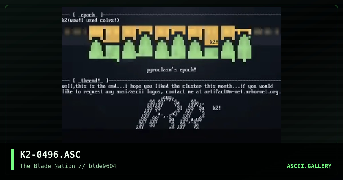 ascii with some ansi!?@#, by kuma, 1996