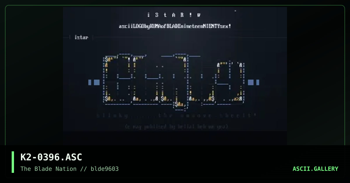 ascii logo collection, by kuma, 1996