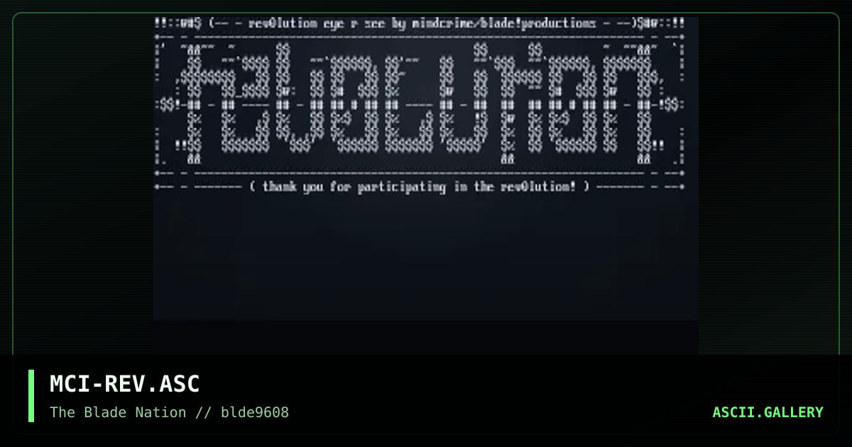rev0lution irc., by mindcrime, 1996