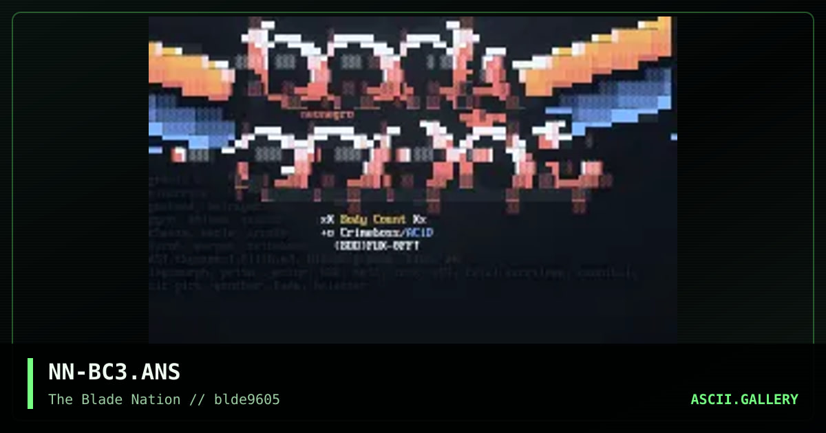 body count, by neo negro, 1996