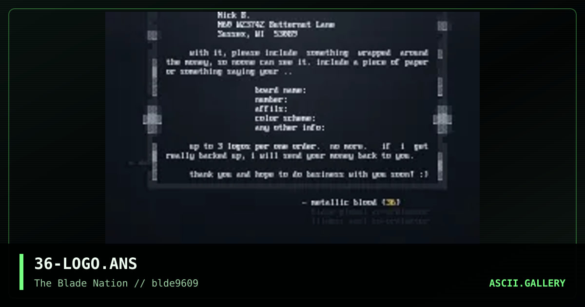 buy a logo!, by metallic blood, 1996
