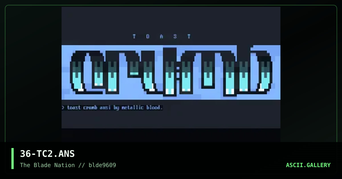 toast crumb, by metallic blood, 1996