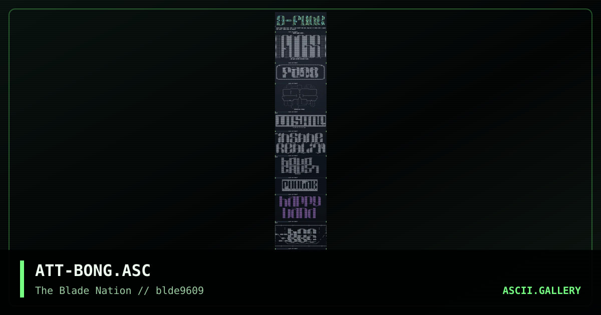 ascii colly, by alienated testicle, 1996
