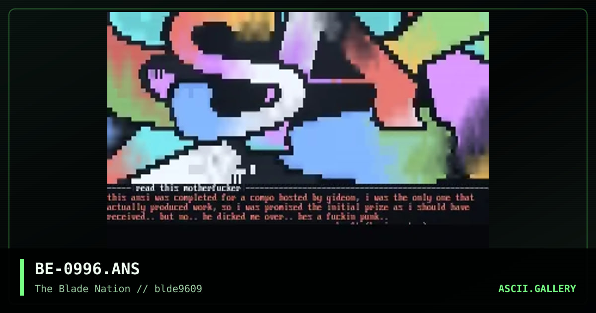 ansi colly, by brain eater, 1996