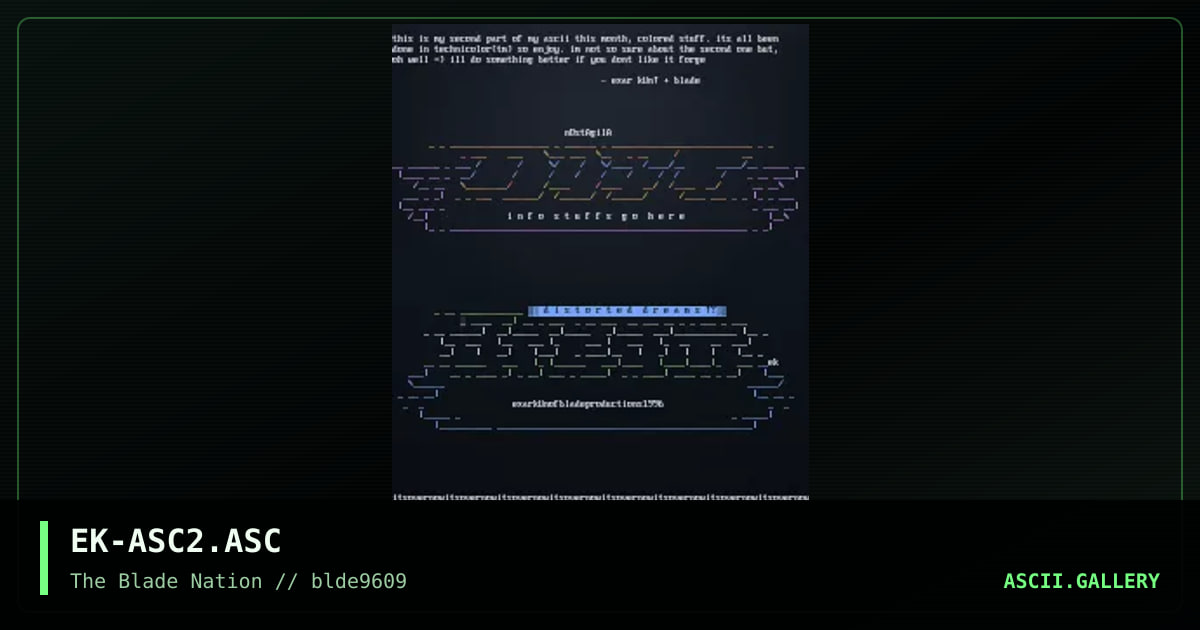 ascii colly - colored, by exar kun, 1996