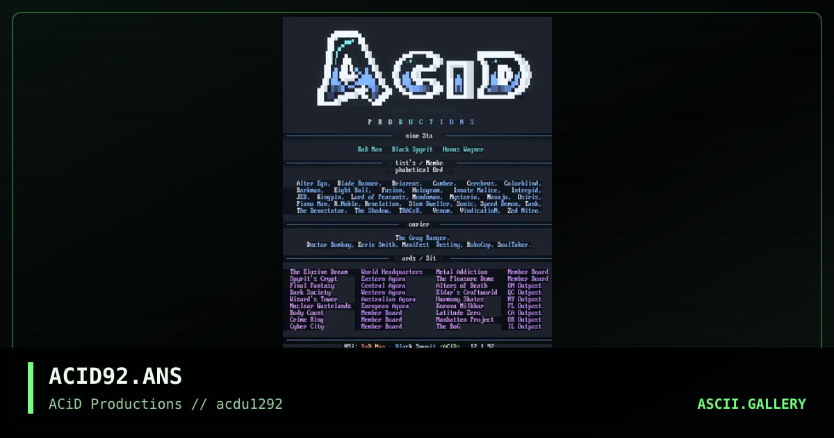 ACID92.ANS, by acid, 1992