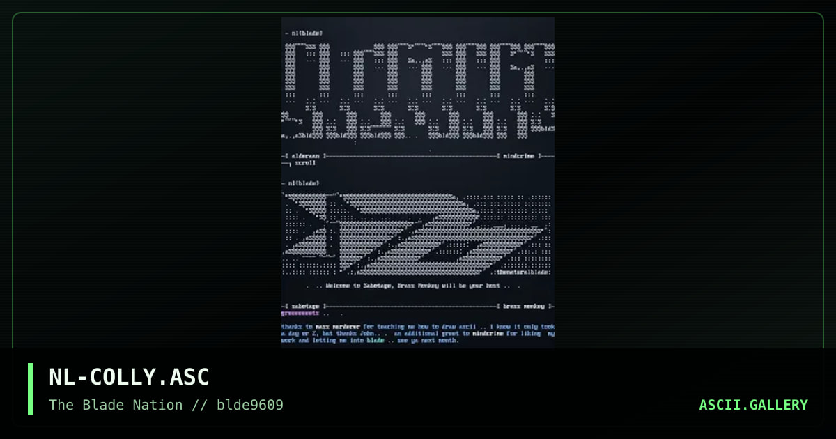 ascii logo collection, by the natural, 1996
