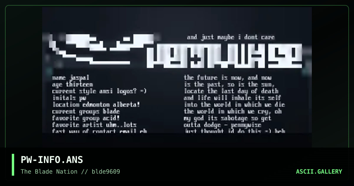 pennywisez info, by pennywise, 1996