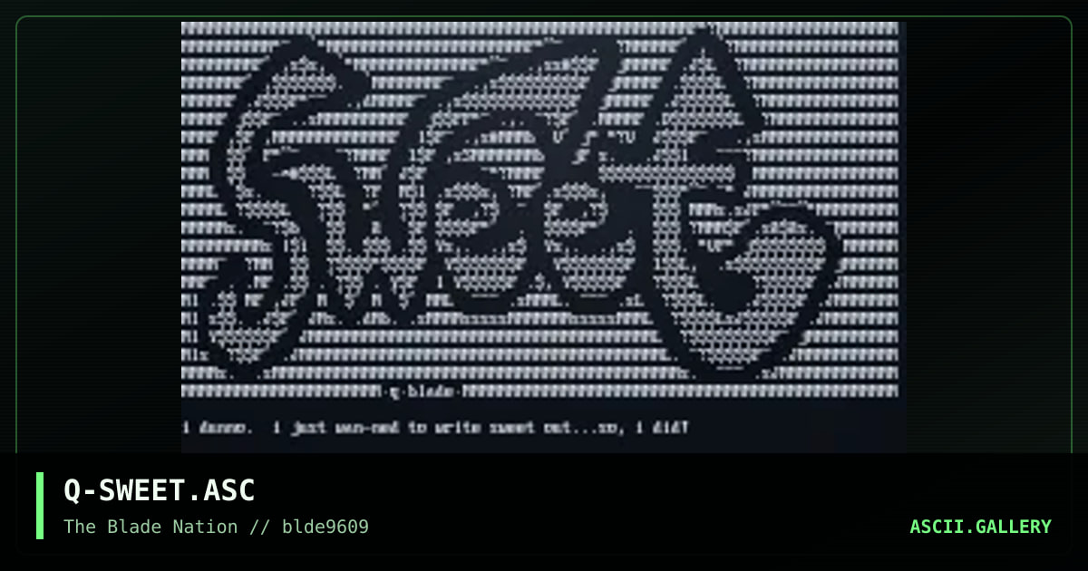 sweet!, by q blade, 1996
