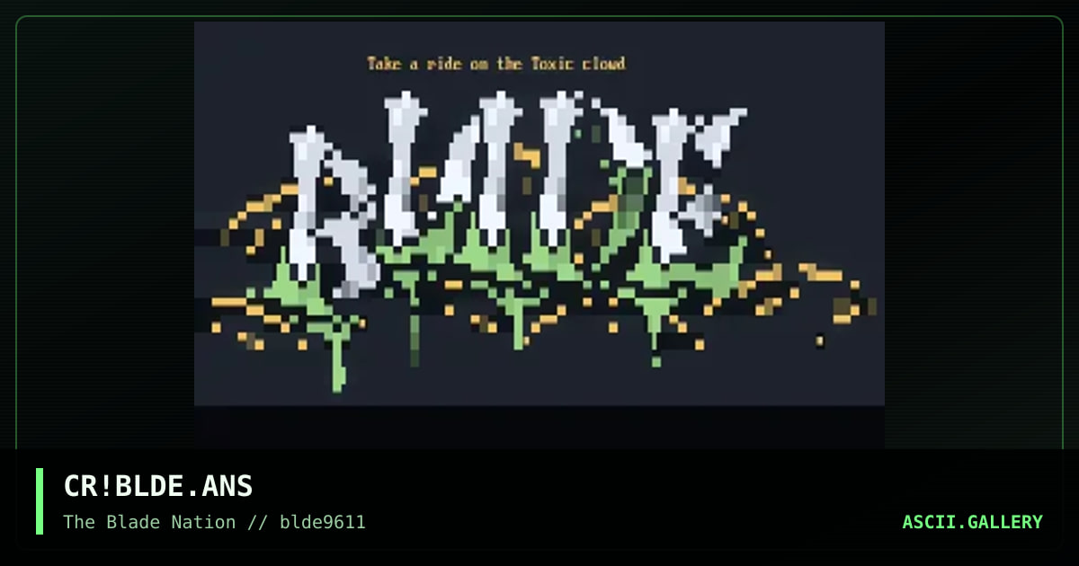 blade logo, by creator, 1996