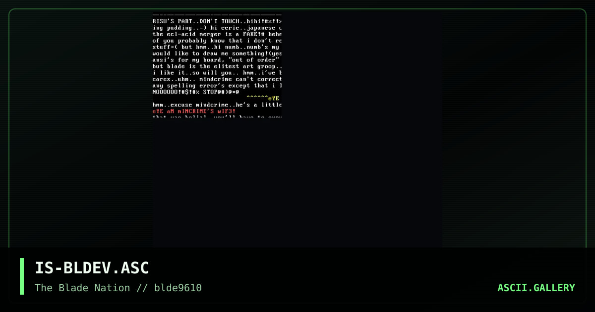 blade productions, by risu, 1996