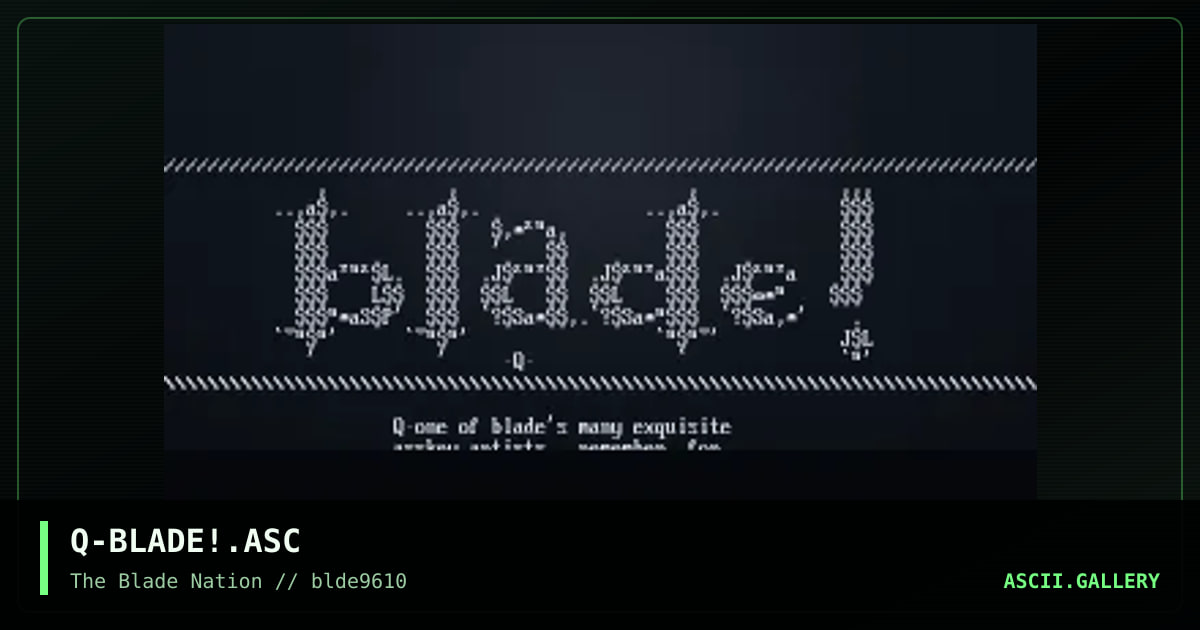 blade productions!, by q blade, 1996