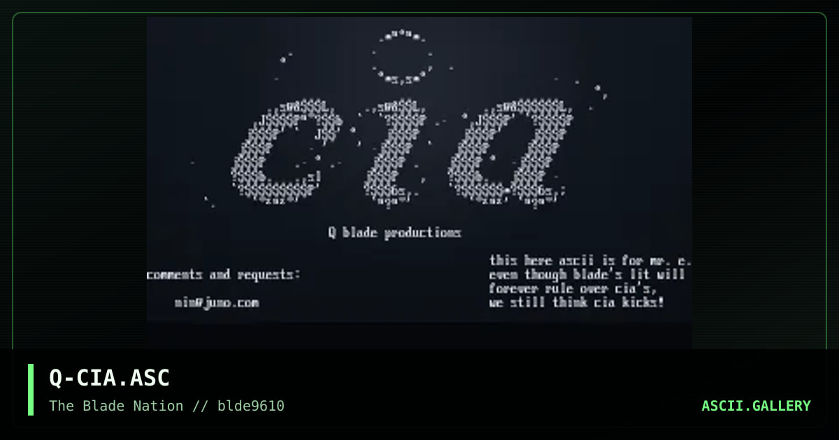 cia logo, by q blade, 1996