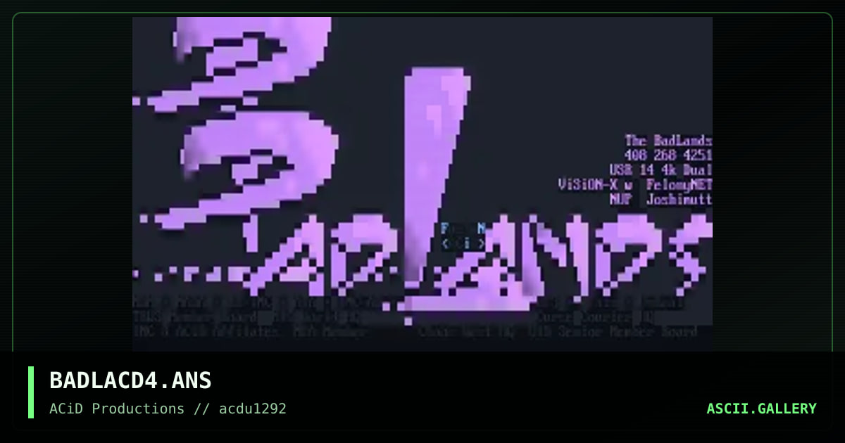 BADLACD4.ANS, by fusion, 1992