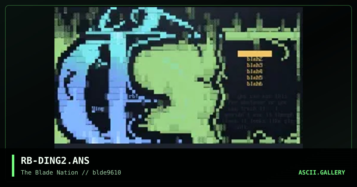dING ansi?!?!, by rebal, 1996