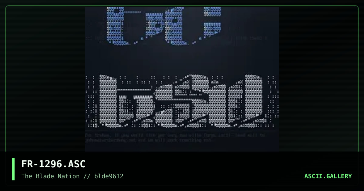 ascii collection, by forge, 1996