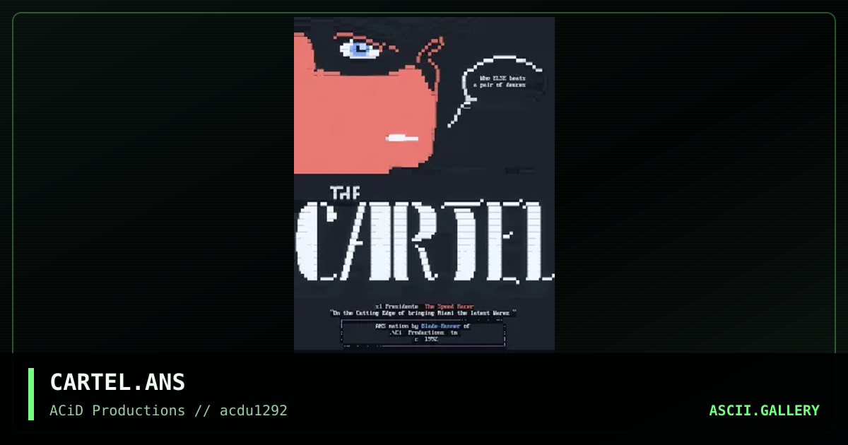 CARTEL.ANS, by blade runner, 1992