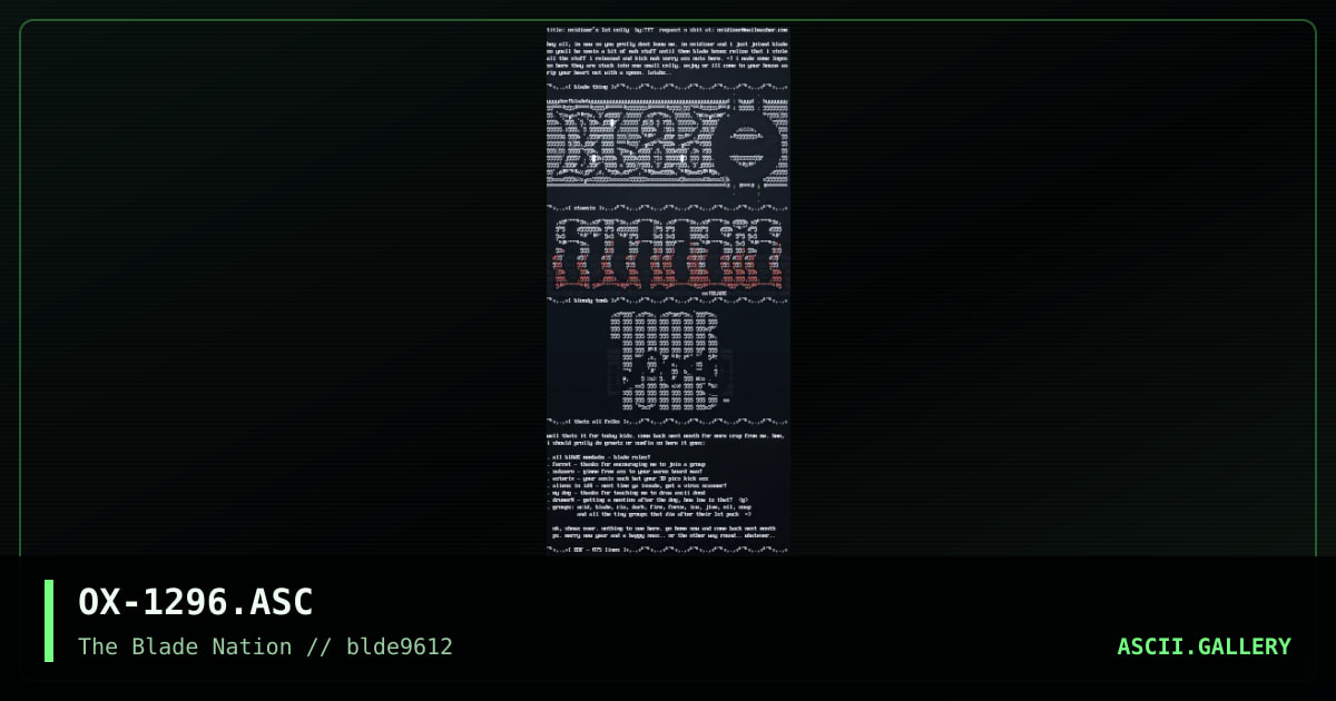 da 12/96 colly, by oxidizer, 1996