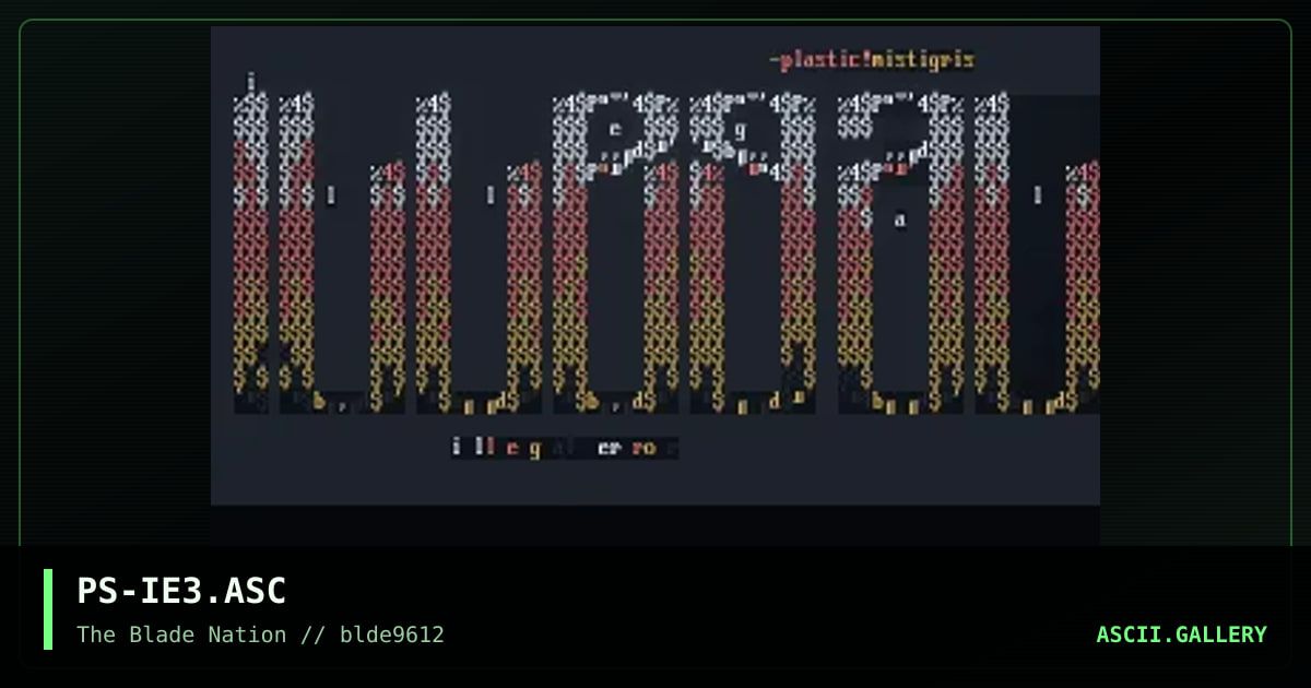 Illegal Error, by plastic, 1996