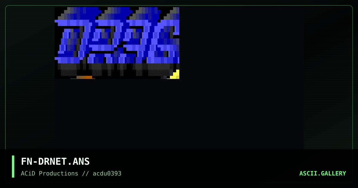 FN-DRNET.ANS, by fusion, 1993