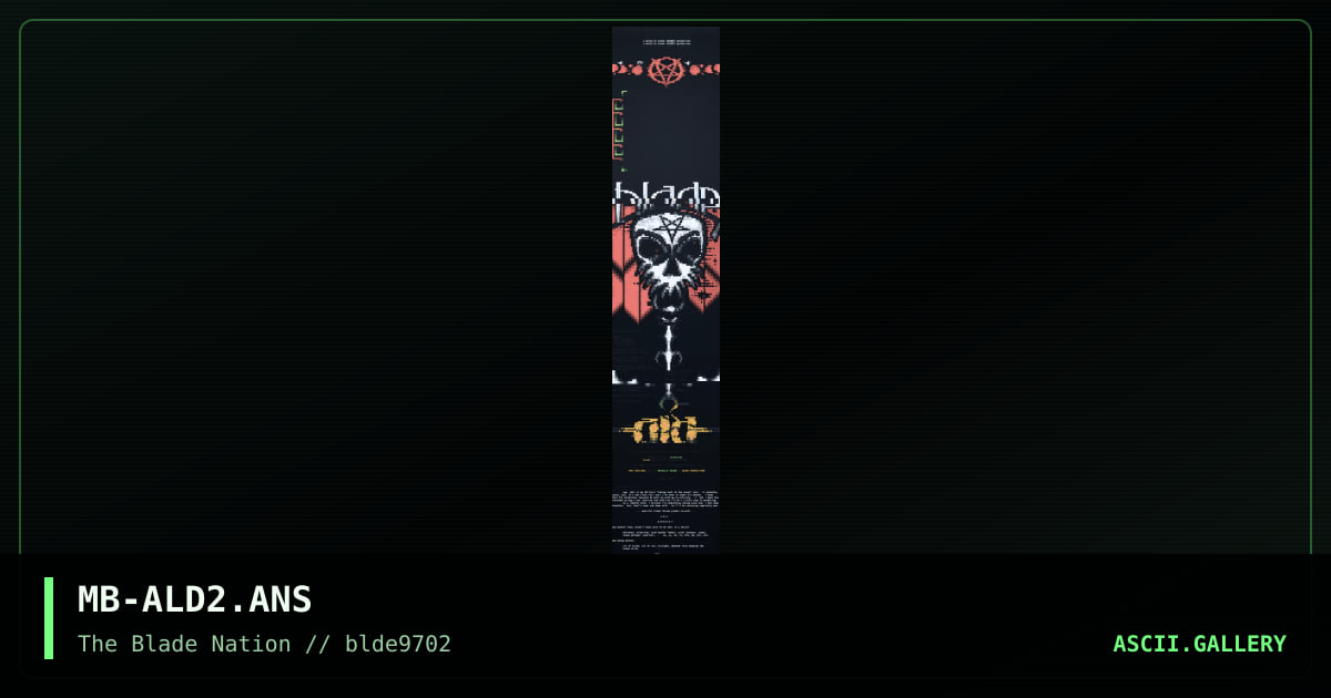 alderAAn!)(*@#&, by metallic blood, 1997