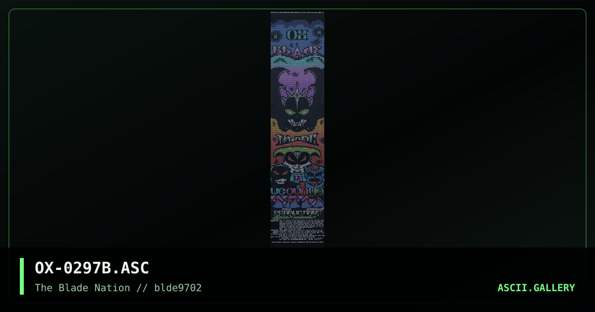blade promo, by oxidizer, 1997