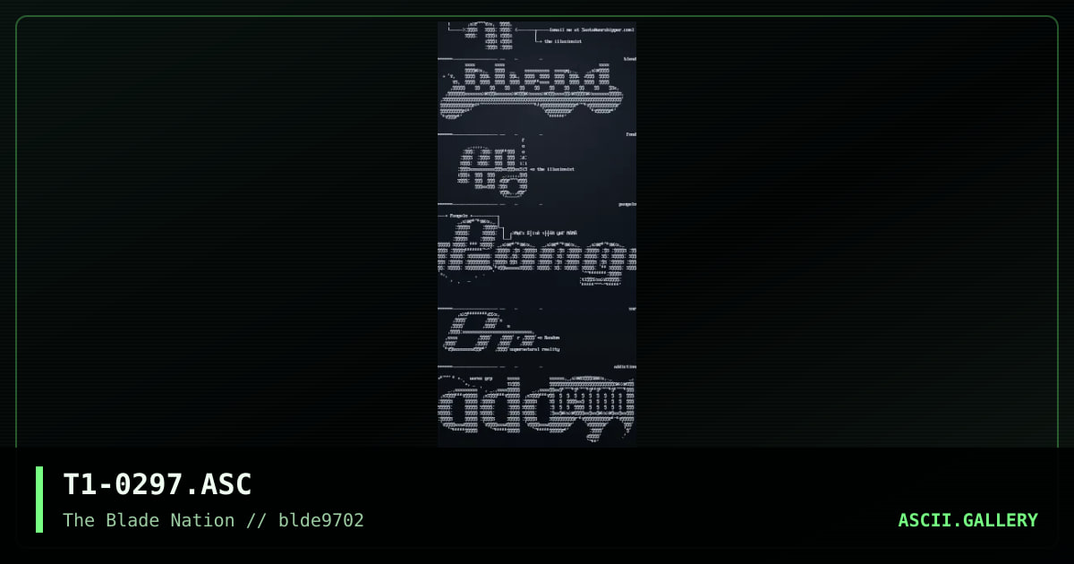ascii collection, by the illusionist, 1997