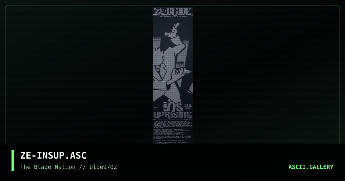 insanity uprising pic., by zempf, 1997