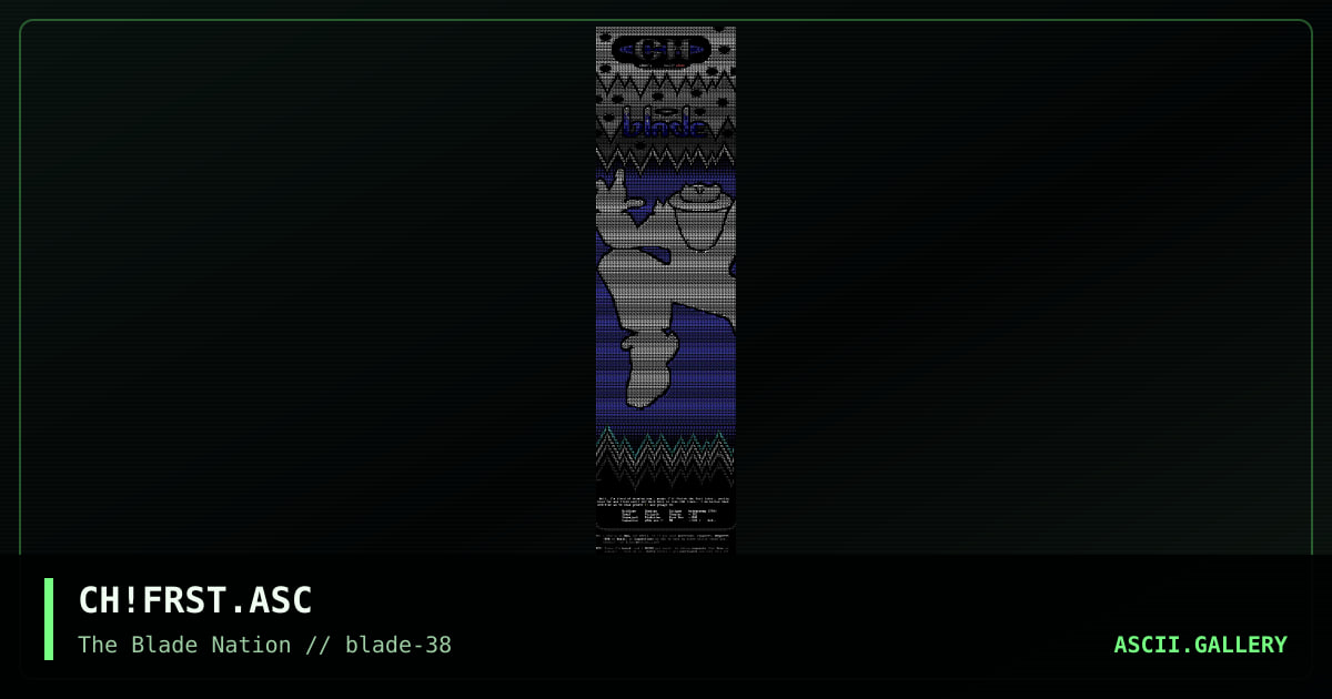 charr's first ascii, by charr, 1997