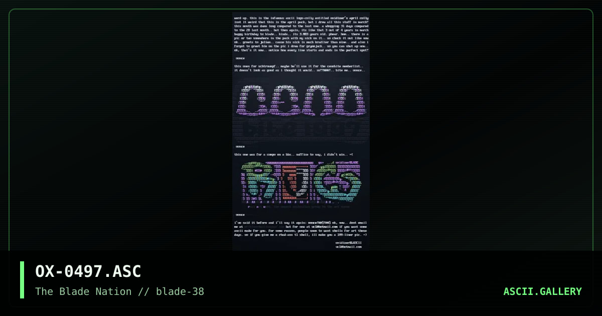 april!ascii, by oxidizer, 1997