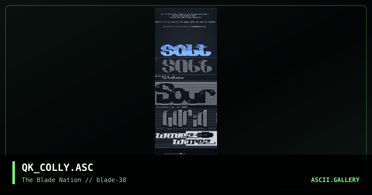 ascii and stuff, by qk, 1997