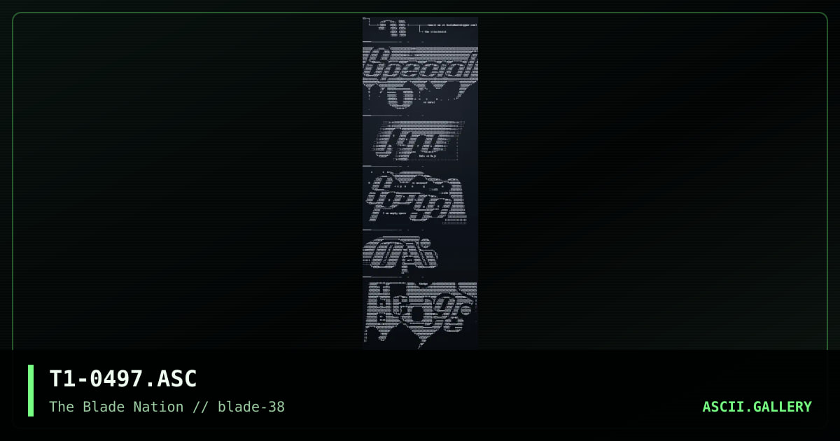 ascii collection, by the illusionist, 1997