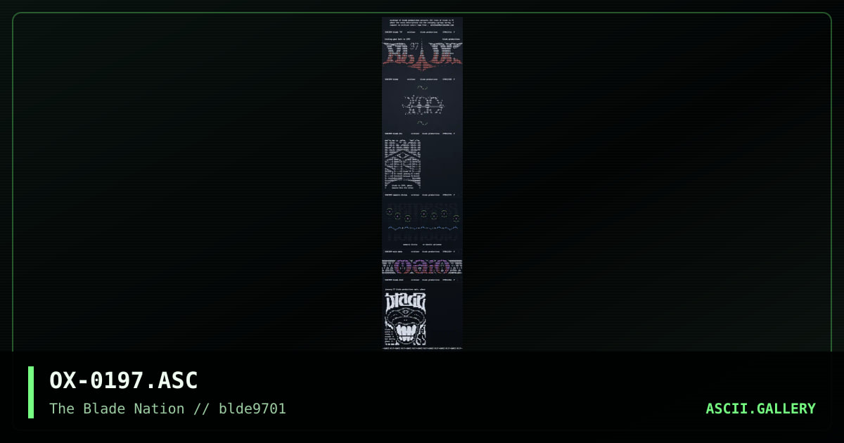 ascii colly, by oxidizer, 1997
