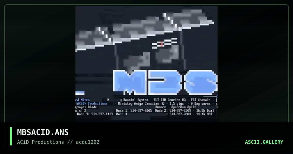 MBSACID.ANS, by zed nitro, 1992
