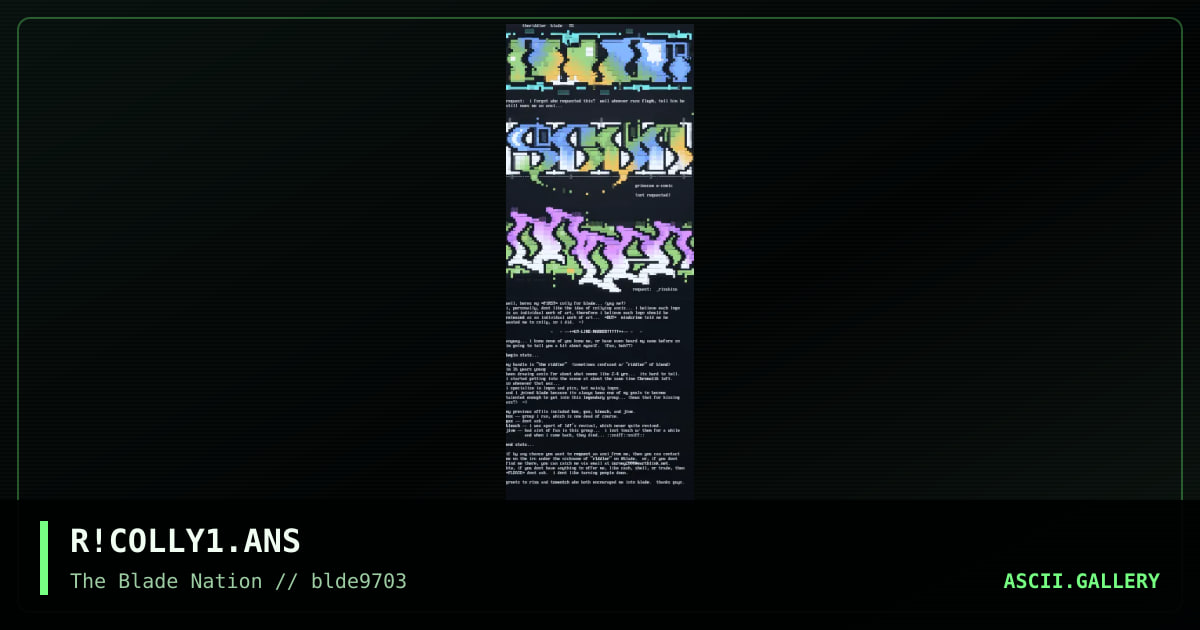 the riddler's logo colly #1, by the riddler, 1997