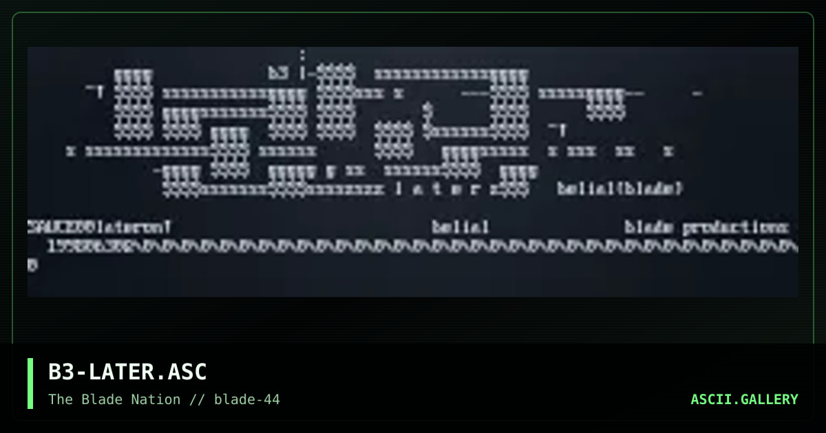 B3-LATER.ASC, by belial, 1998