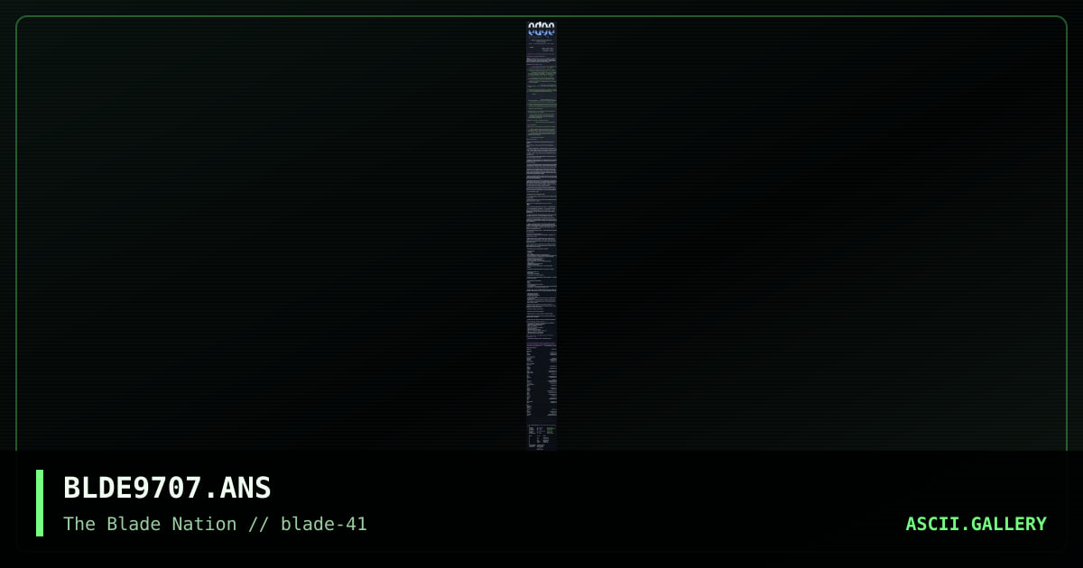 BLDE9707.ANS, by blade staff, 1997