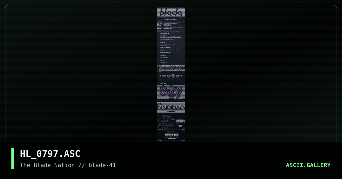 ascii collection, by hard liquor, 1997