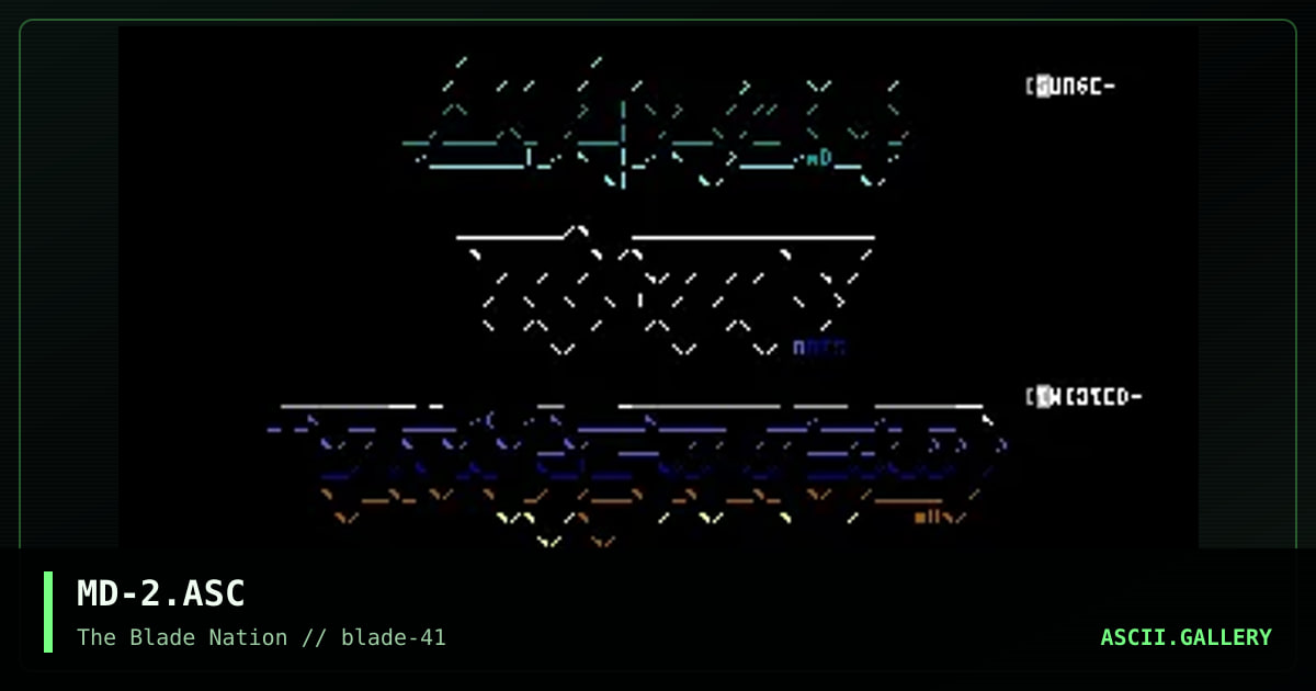 ascii collection, by meltdown, 1997