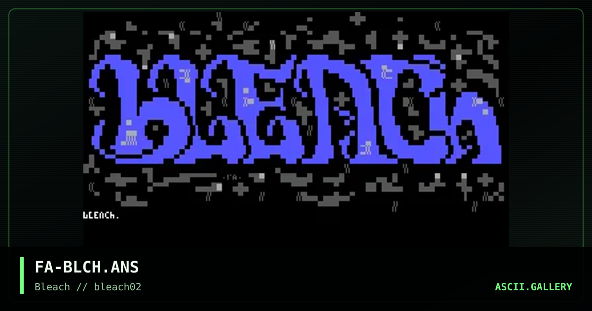 Bleach Promo, by faazy, 1995
