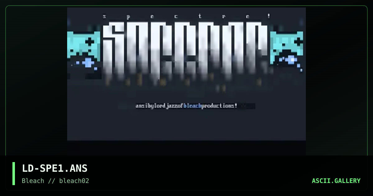 spectre promotional 1, by lord jazz, 1995