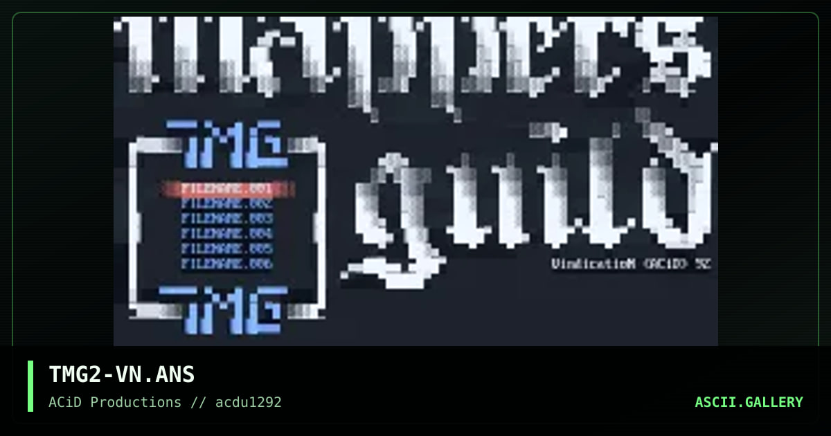 TMG2-VN.ANS, by vindication, 1992