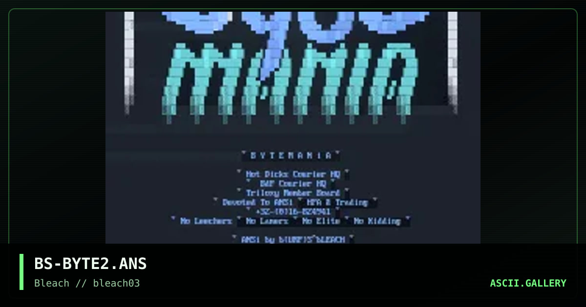 bytemania!, by burps, 1995