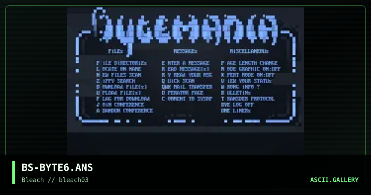 bytemania!, by burps, 1995