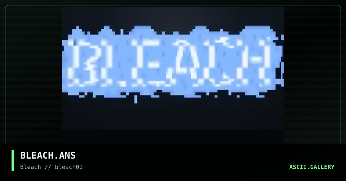 bleach logo, by pliny, 1995