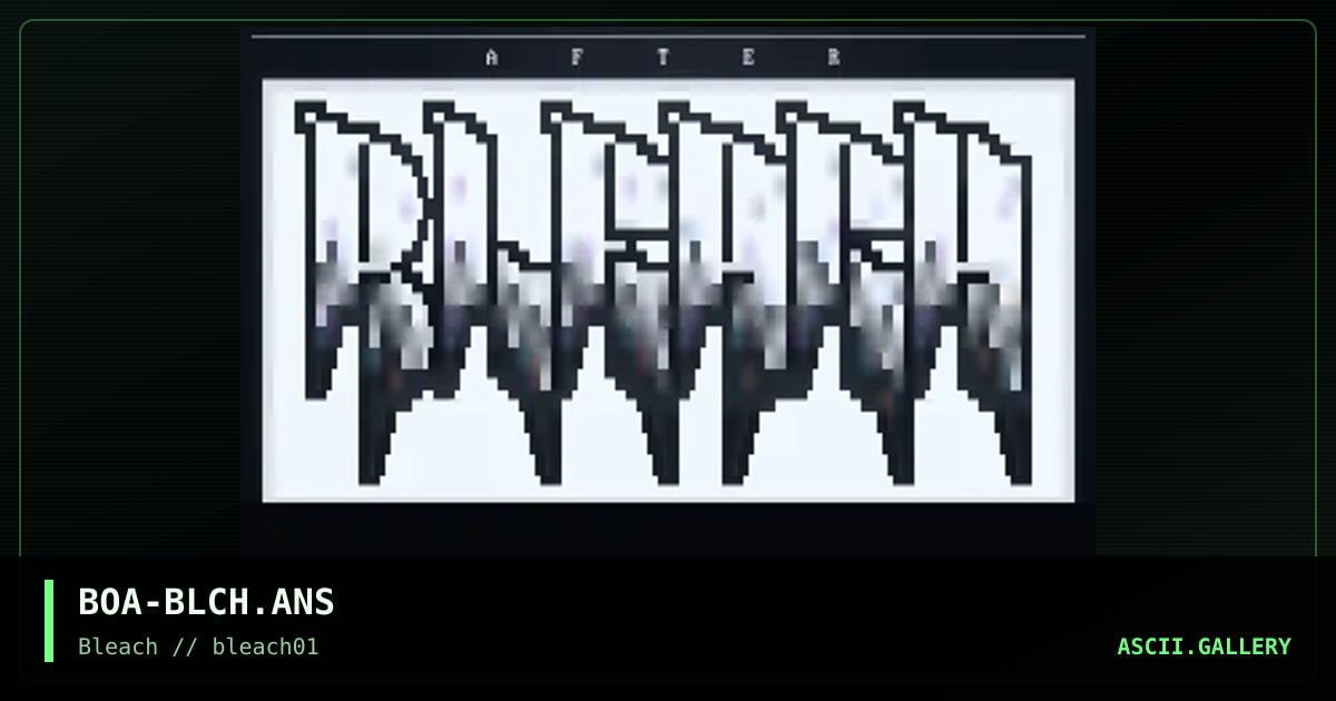 bleach logo, by boa, 1995